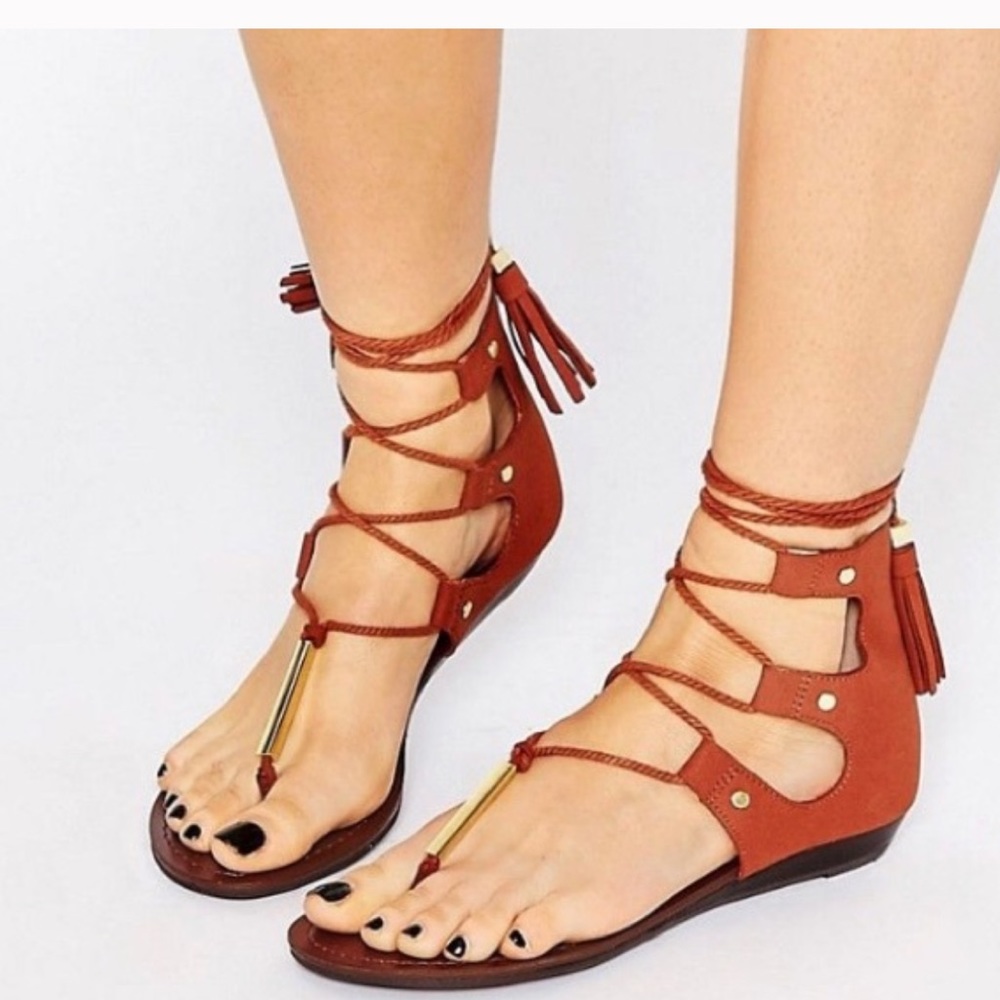 ALDO Brown/Rust Gladiator Sandal